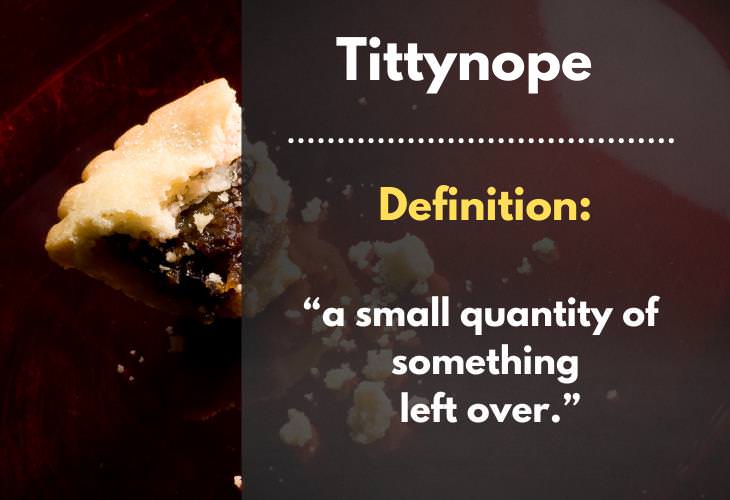 Uncommon Words, Tittynope, FOOD