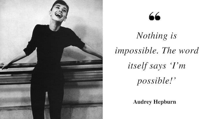 16 Inspiring Quotes by Audrey Hepburn optimism