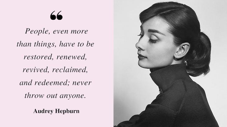 16 Inspiring Quotes by Audrey Hepburn love and relationships 