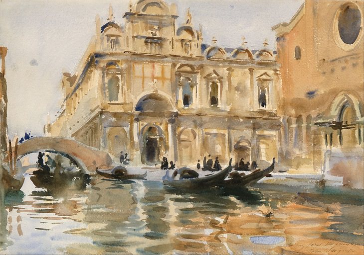  Pinturas De John Sargent, “Rio dei Mendicanti, Venecia” (1909)