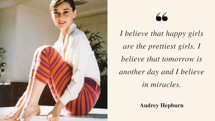 16 Inspiring Quotes by Audrey Hepburn happiness