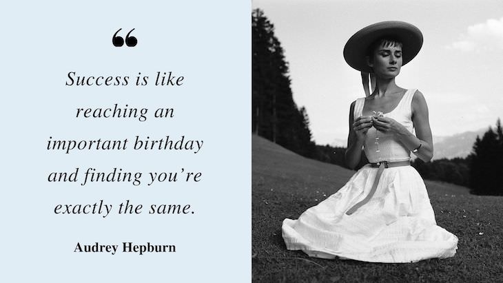 16 Inspiring Quotes by Audrey Hepburn hard work and success