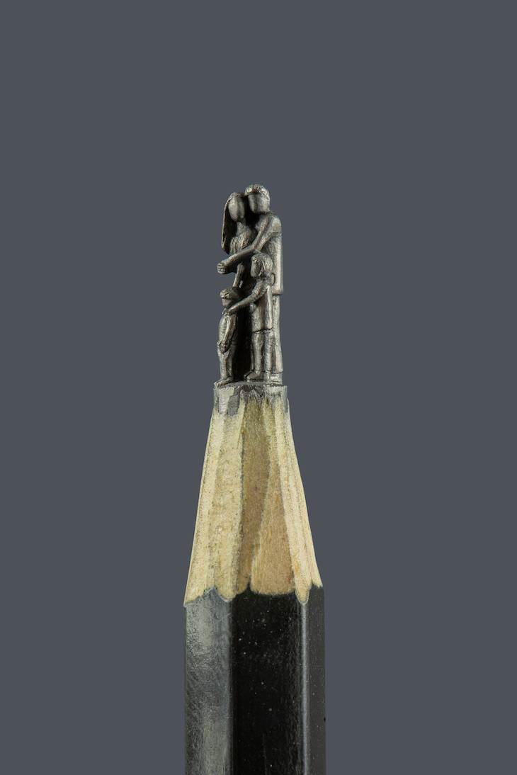 Pencil lead sculptures by Jasenko Đorđević family