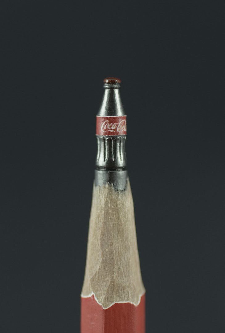 Pencil lead sculptures by Jasenko Đorđević coca cola