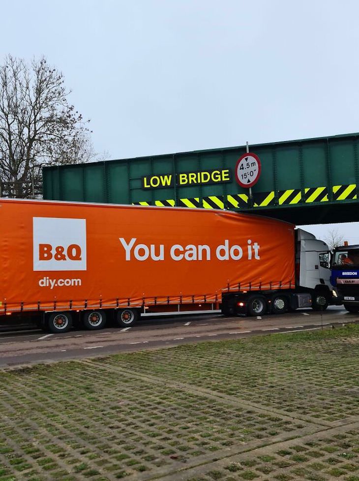 Bizarre and Stupid Driving Moments low bridge