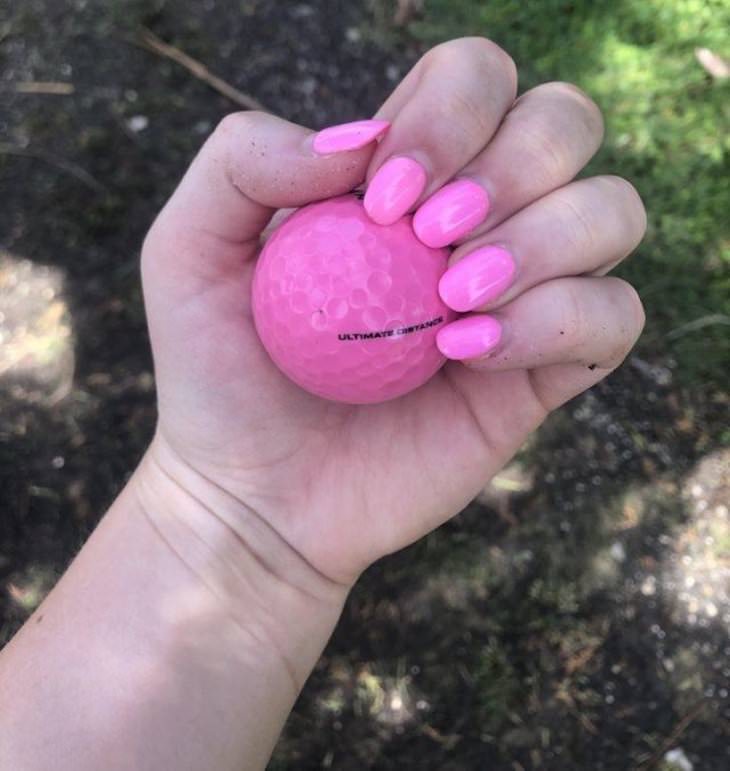 Accidental Camouflage nails and golf ball