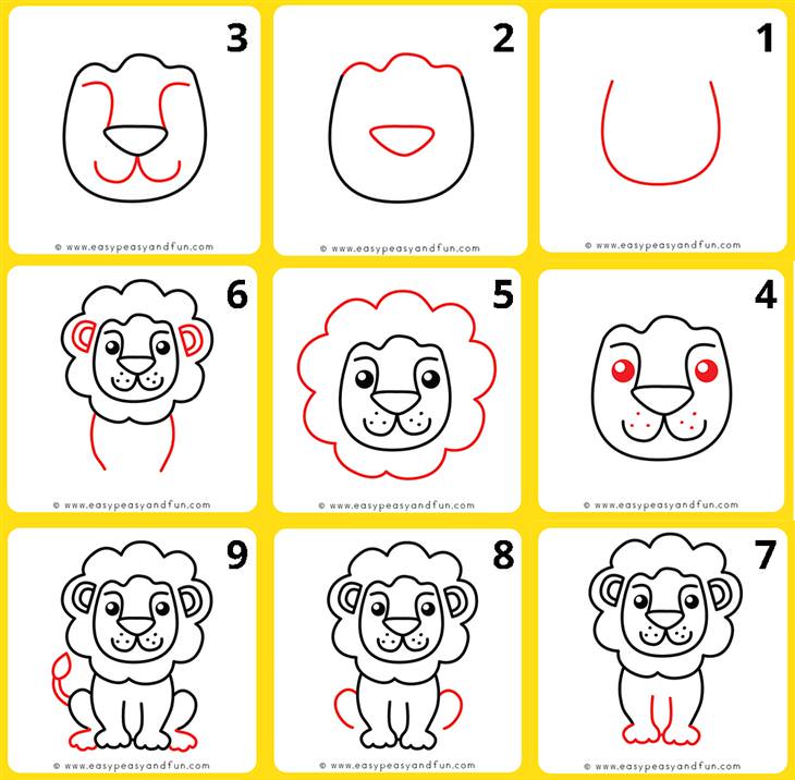 How to Draw a Lion - A Step-by-Step Guide with Pictures