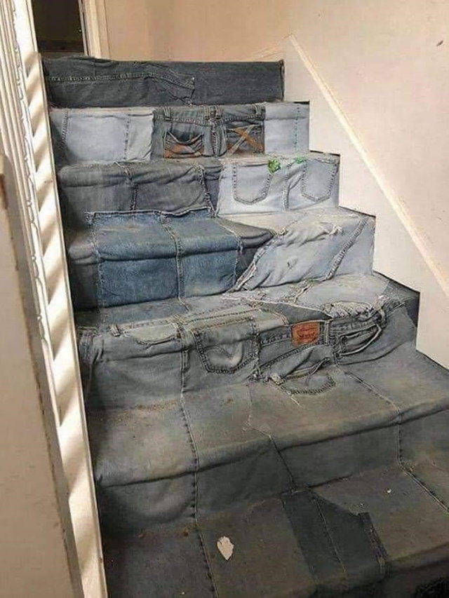 Interior Design Fails jeans stairs