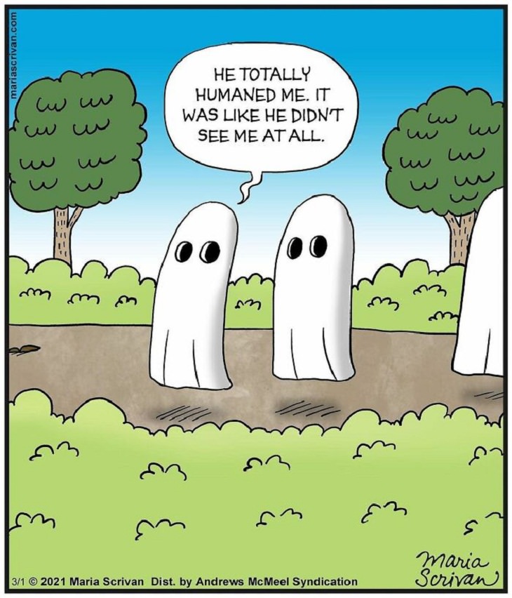 Cute and Funny Single Panel Comics, ghosts