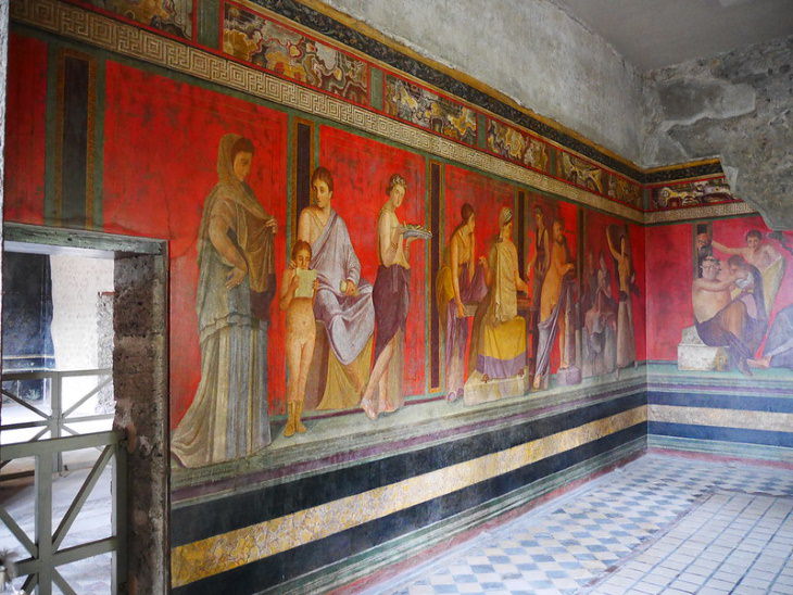 Red Throughout History Villa of Mysteries, Pompeii