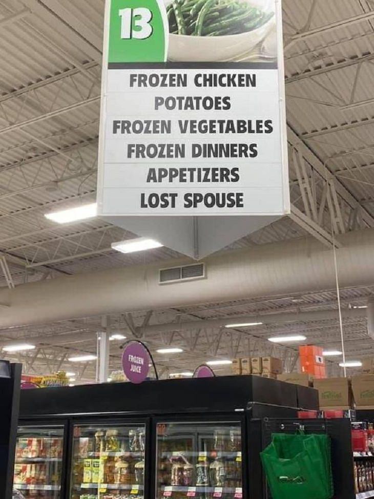 Funny Signs, supermarket 