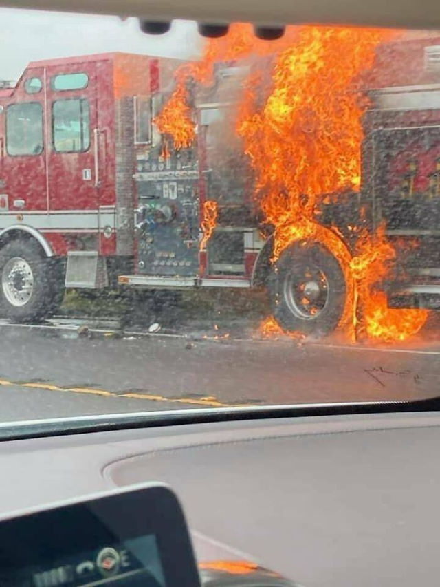 Funny Fails a fire truck on fire
