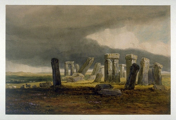 Landscape Paintings by David Cox, Stonehenge 