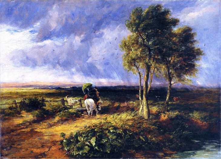 Landscape Paintings by David Cox, Wind, Rain and Sunshine
