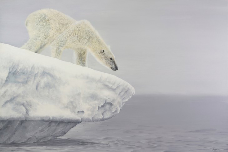 Brilliantly Detailed Animal Portraits by Sophie Green polar bear