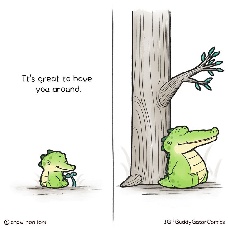 Buddy Gator comics, tree
