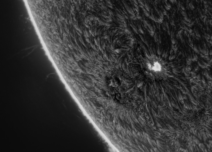 Astronomy Photographer of the Year Finalists Sunspot Looking Out Into Space by Siu Fone Tang