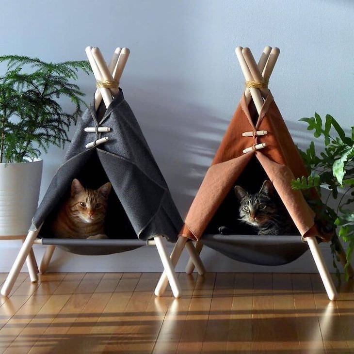 Creative and Cleverly Designed Items tipi cat bed
