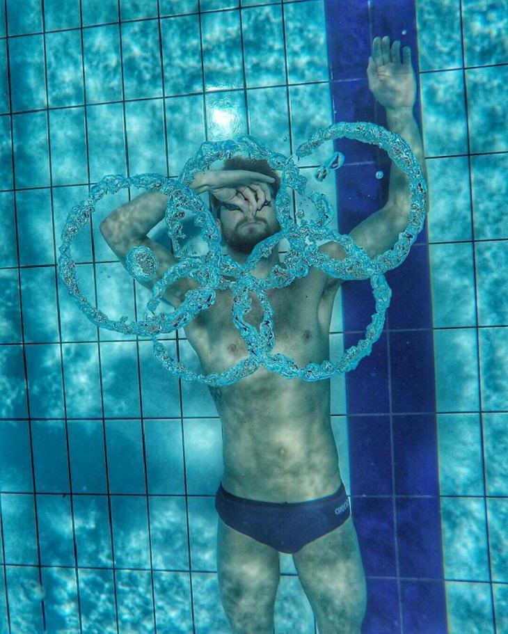 Surreal Pictures of Olympians, swimmer