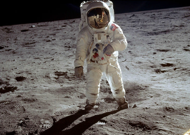 Fascinating Facts About Conspiracy Theories Buzz Aldrin on the moon