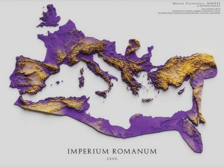 Unusual and Fun Maps, Roman Empire,