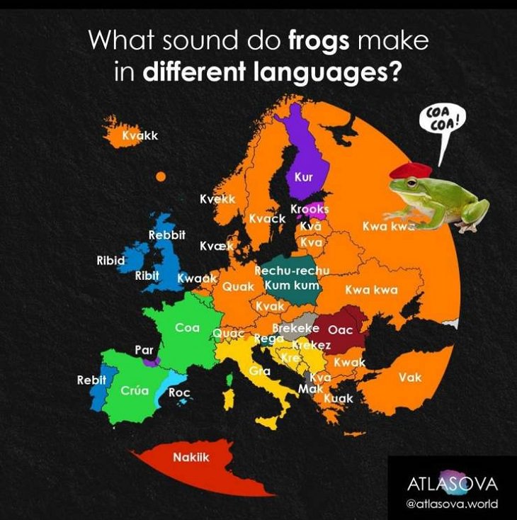 Unusual and Fun Maps, frog sounds 