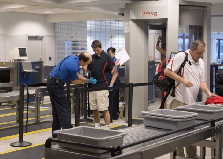 Germy Places at the Airport and Plane security check