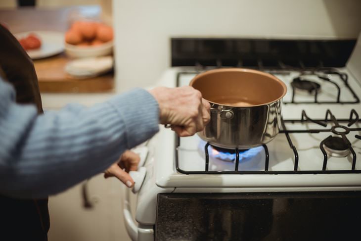 items you shouldn't clean with water Gas stove