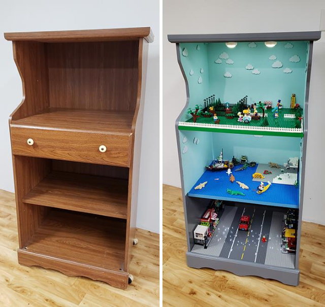 Recycling Projects rolling Lego stand