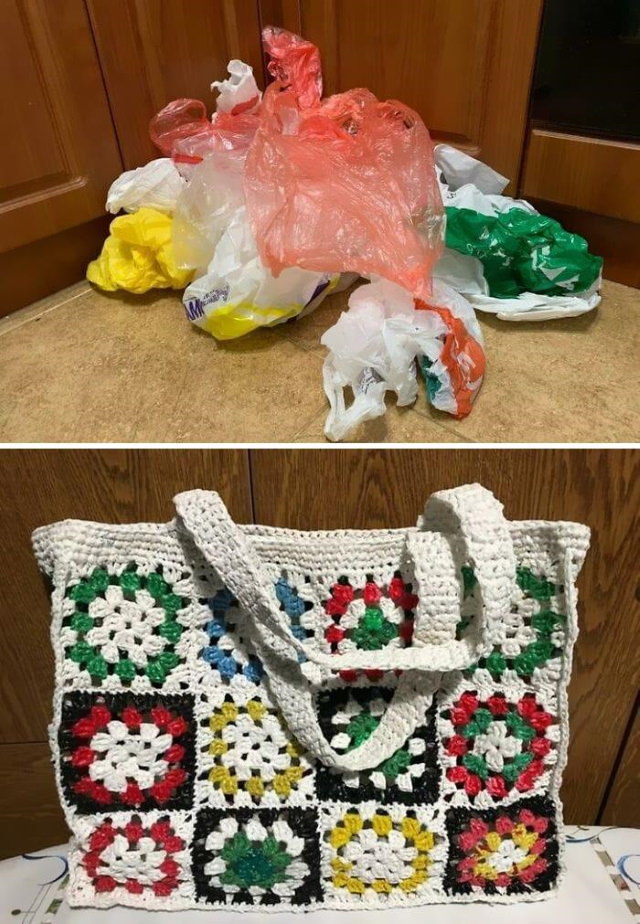 Recycling Projects reusable shopping bag