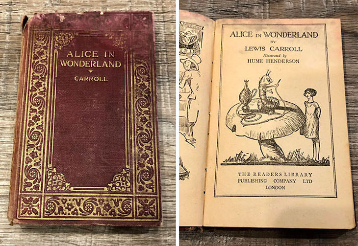 Beautiful and Unique Antique Items Alice in Wonderland book