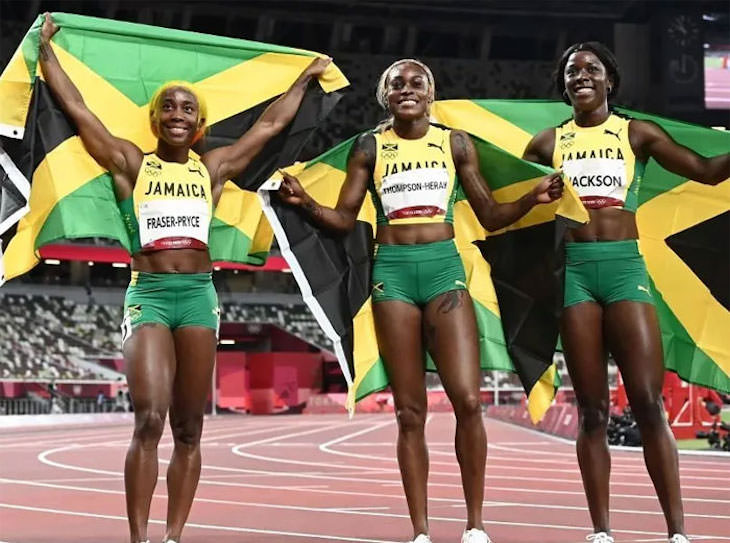Most Powerful Moments of the 2020 Tokyo Olympics Jamaican 100 m winners