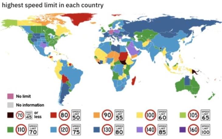Terrific Charts & Maps speed limits
