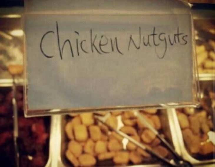 Funny Spelling Mistakes chicken nuggets