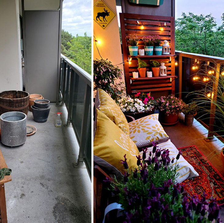 Quarantine Backyard Transformations balcony oasis