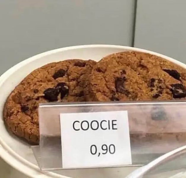 Funny Spelling Mistakes cookie