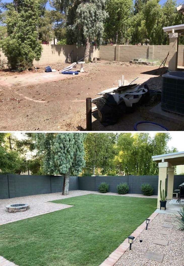 Quarantine Backyard Transformations tidy and spacious yard