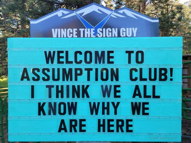 Indian Hills Signs assumption club