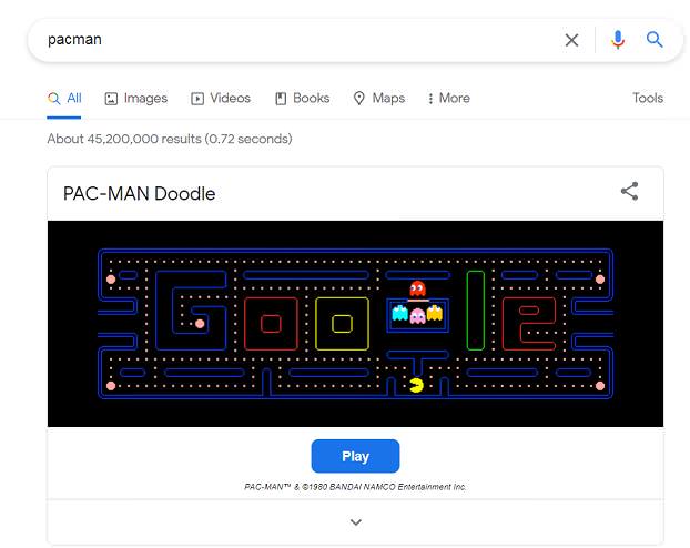 google chrome pacman