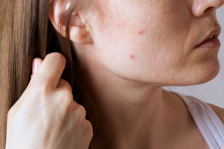 Zinc Benefits woman with acne
