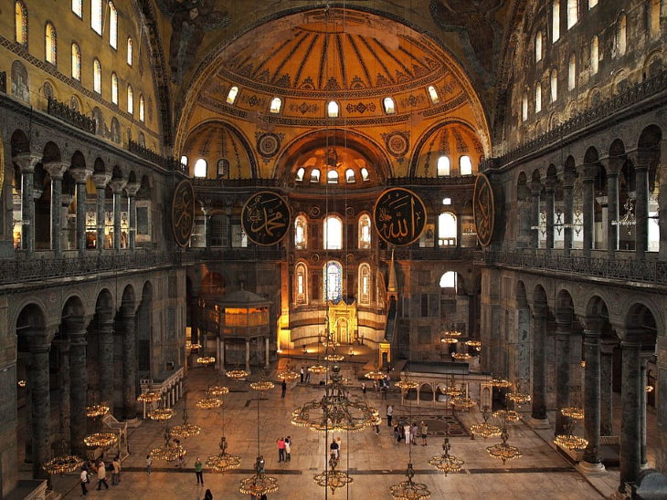 Byzantine Architecture Hagia Sophia inside