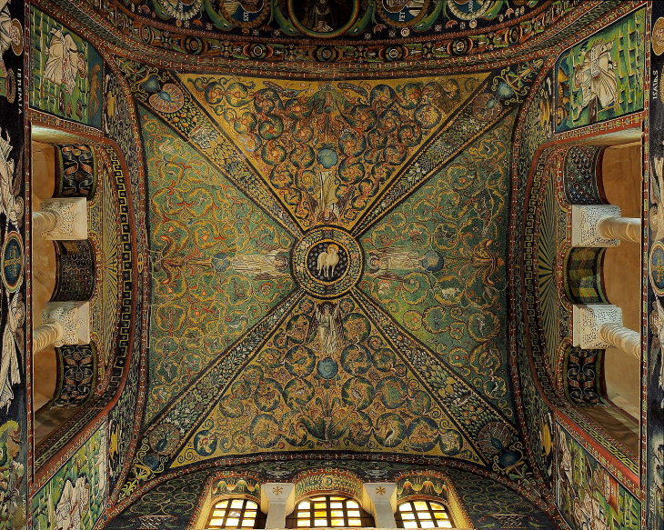 Byzantine Architecture Basilica of San Vitale inside