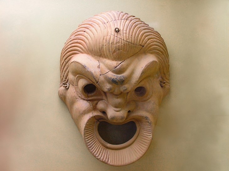 Ancient Greece terracotta mask 