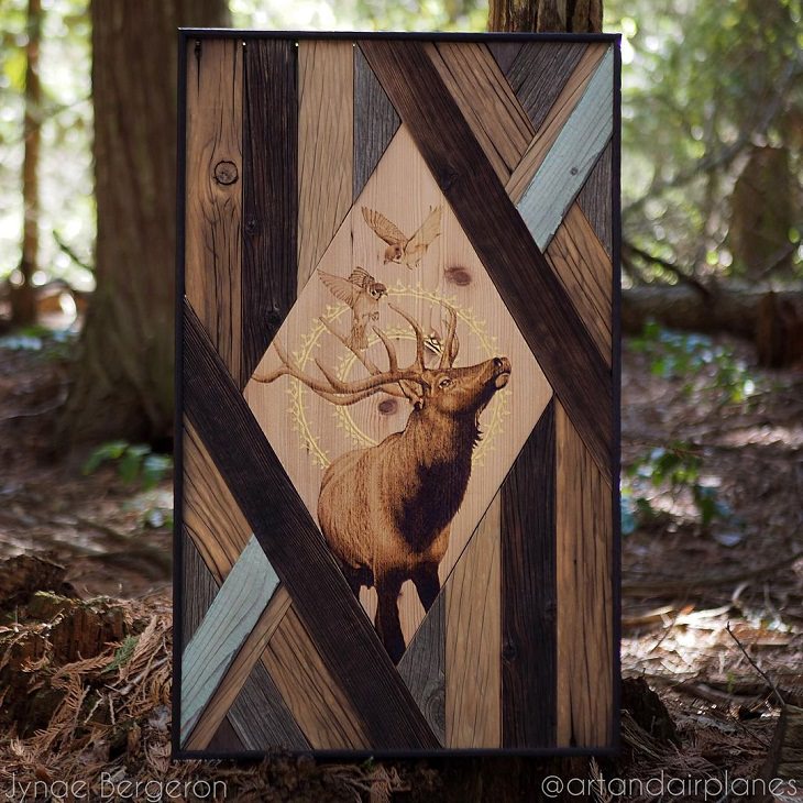 Woodworking Pieces, Nature, deer