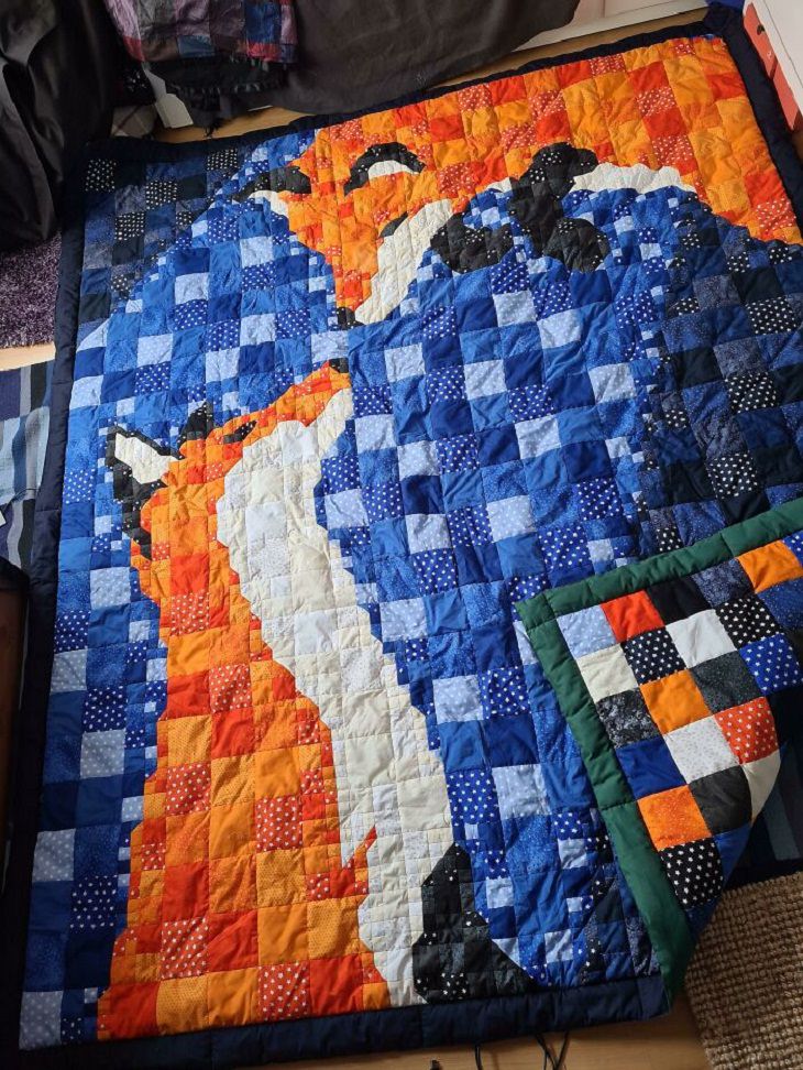 Quilt Art, fox blanket
