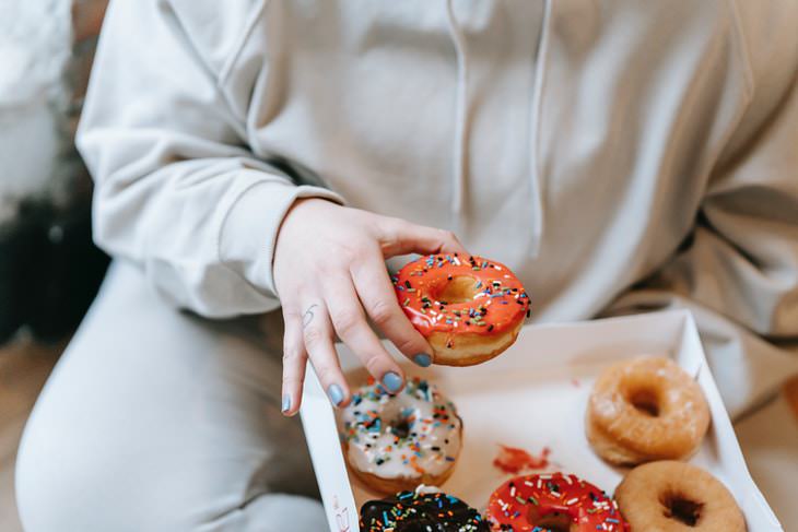 Migraine Prodrome Signs eating donuts