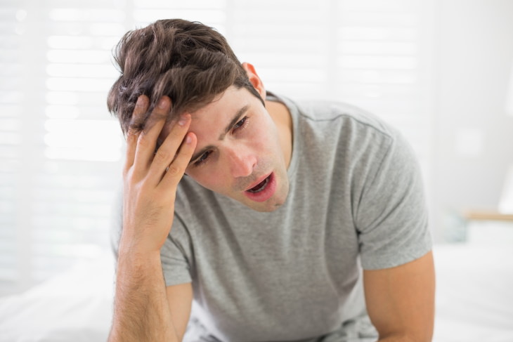 Migraine Prodrome Signs man yawning