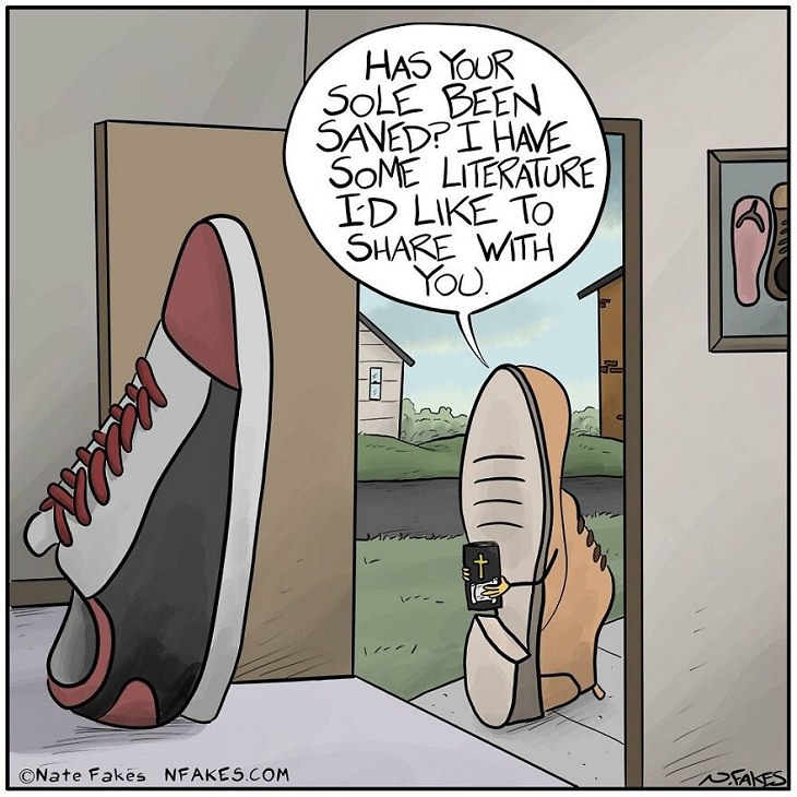 Hilarious One-Frame Comics by Nate Fakes, shoes