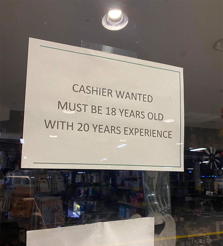 Funny Signs 18 year old with 20 year experience