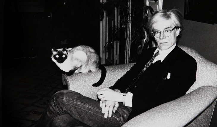 Famous Figures With Their Cats Andy Warhol